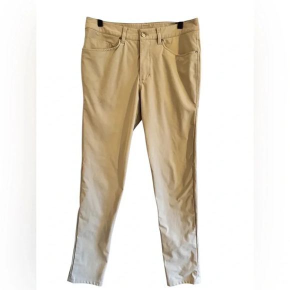 Set of 2 Lululemon Pants Mens 31 Khaki ABC Classic Fit - Picture 13 of 15